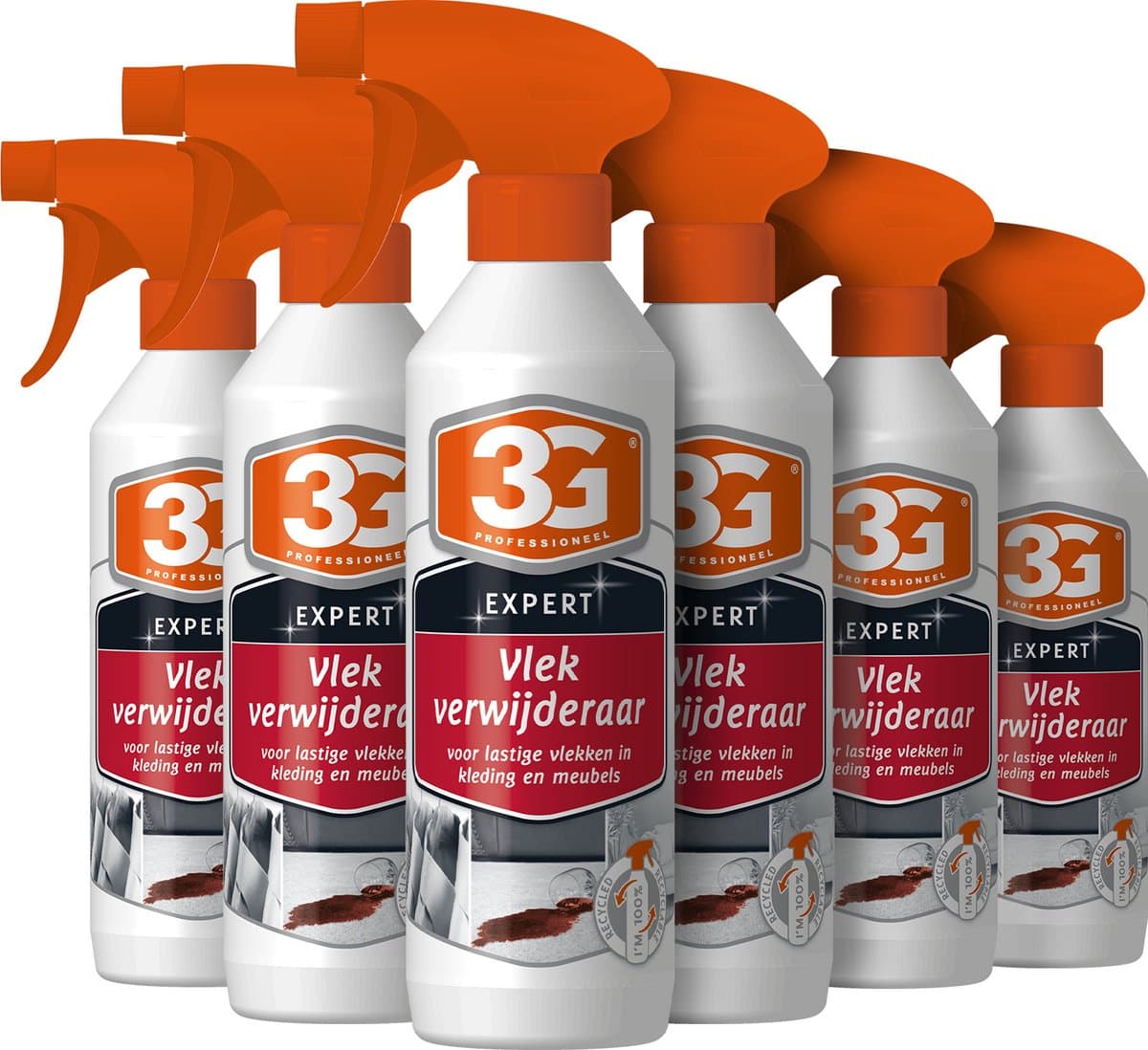 6x 3G Professioneel Vlekreiniger 500 ml - Vlekverwijderaar - Vlekverwijderaar Kleding - Vlekken Reiniger - Textiel Reiniger - Tapijtreiniger - Hardnekkige Vlekken - 6-pack — afbeelding 1