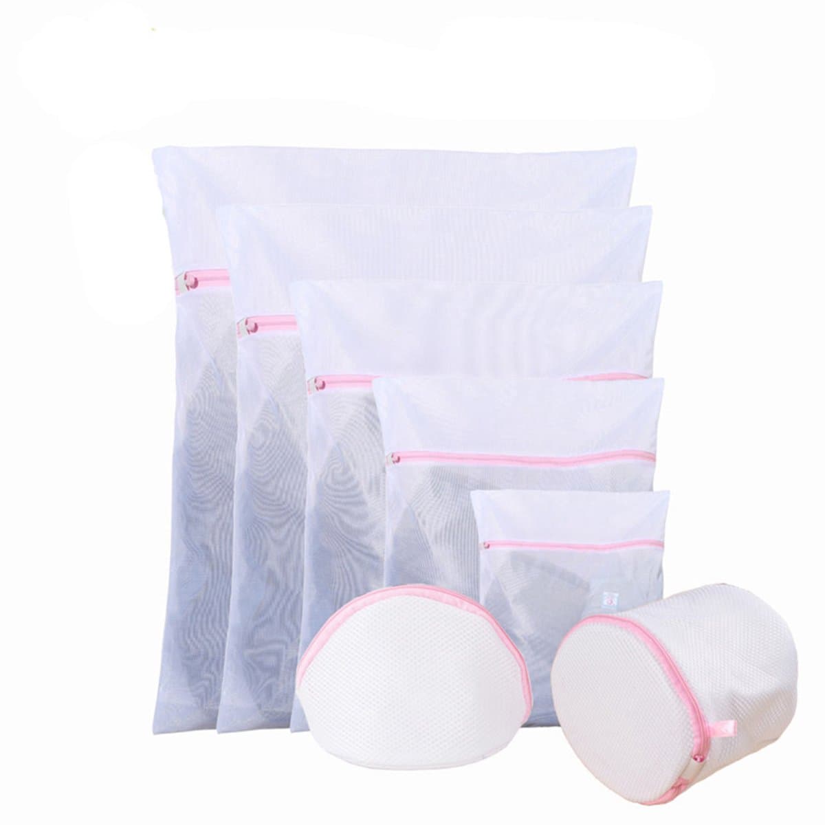 CHPN - Waszak - Waszakjes - Waszakken - Set van 7 - inclusief Waszakje voor Lingerie - Wasnetje - Kleding langer mooi houden - Handwas - Veilig wassen - Wasmachine - Wassen — afbeelding 1