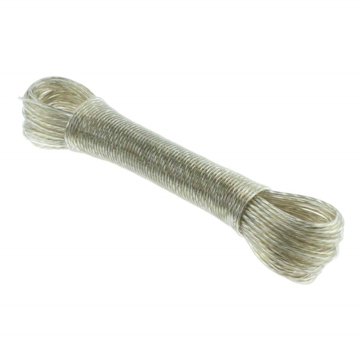 Vitdipy - Waslijn - 20 m lang - PVC waslijndraad met stalen kern - Was lijn Ø 2 mm - Drooglijn voor buiten - Kleding en lakens drogen — afbeelding 1