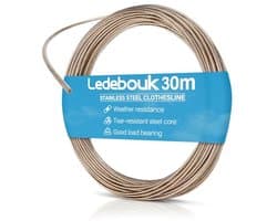 Wäscheleine 30 Meter Extra Stark mit Stahlkern – Flexible und Reißfeste Wäscheleine für Garten, Camping und Outdoor