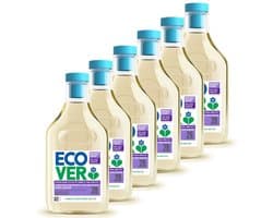 Ecover - Vloeibaar Wasmiddel Kleur - Voordeelverpakking 6 x 1 L - 168 wasbeurten - Kleurbescherming & Pluisverwijdering - Plantaardig & Biologisch afbreekbaar