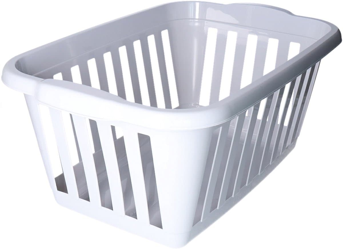 Plasticforte Wasmand - licht grijs - kunststof - 40 liter - 60 x 40 x 26 cm - manden voor wasgoed - huishouden - opbergmand — afbeelding 1