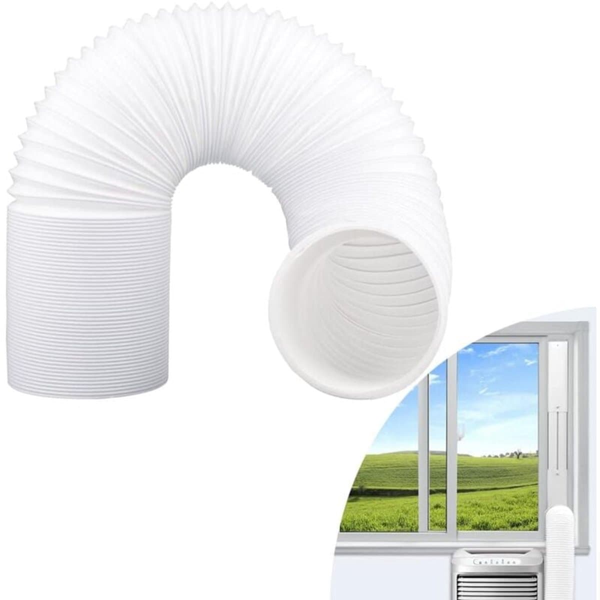 Mobiele airconditionerslang - Airconditionerslang in PP-materiaal, diameter 15 cm met 2 m lengte, universele slangsetA — afbeelding 1