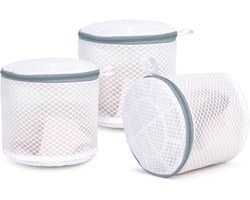 3-pack waszakken van mesh voor delicate kleding, mesh bh-zakken met ophanglus, 6 x 7 inch waszakken voor lingerie