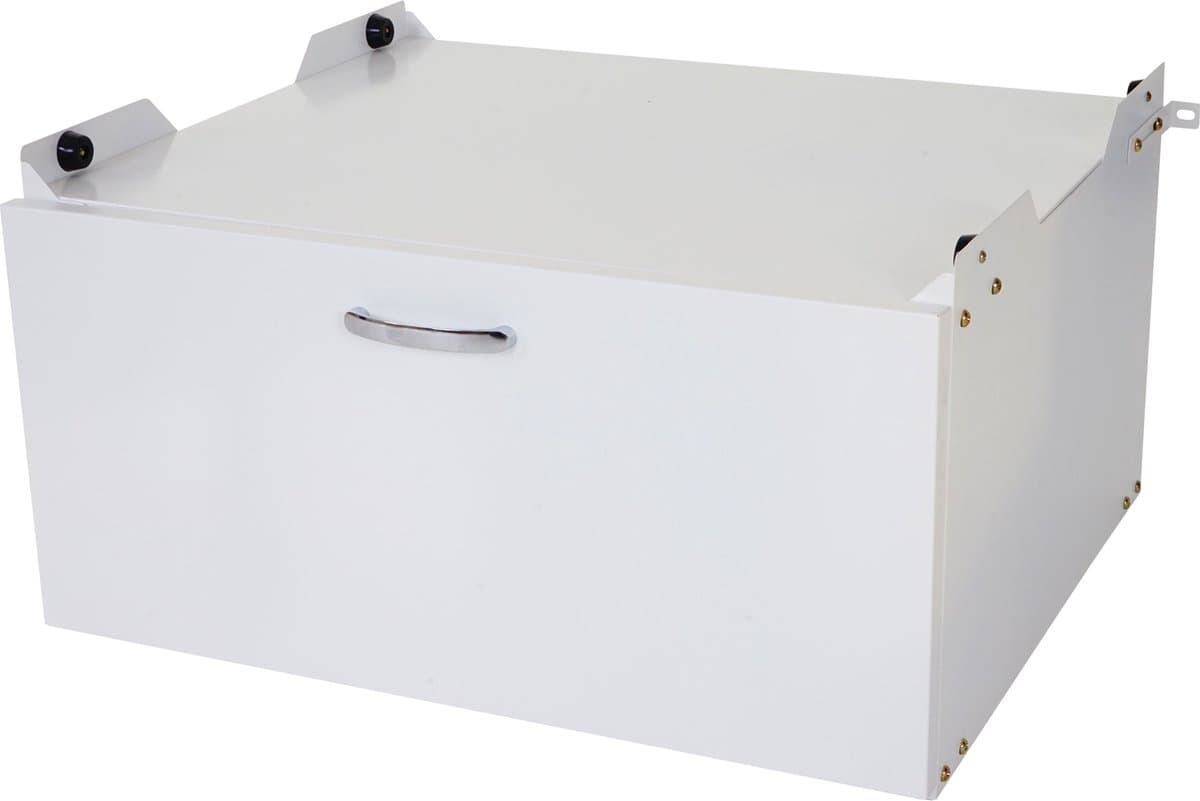 Wasmachineonderkast MCW-E50, sokkelonderstel verhoogd onderstel, lade 33x61x62cm wit — afbeelding 1
