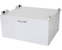 Wasmachineonderkast MCW-E50, sokkelonderstel verhoogd onderstel, lade 33x61x62cm wit