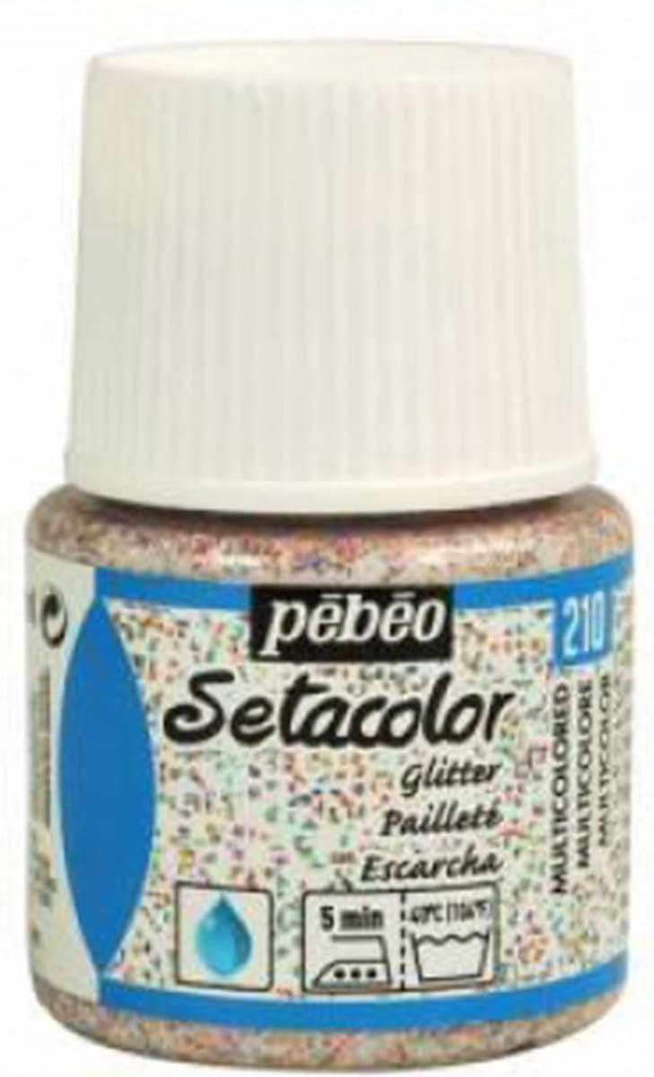 Pébéo Setacolor Gekleurde Glitters Textielverf - 45ml textielverf voor lichte stoffen — afbeelding 1