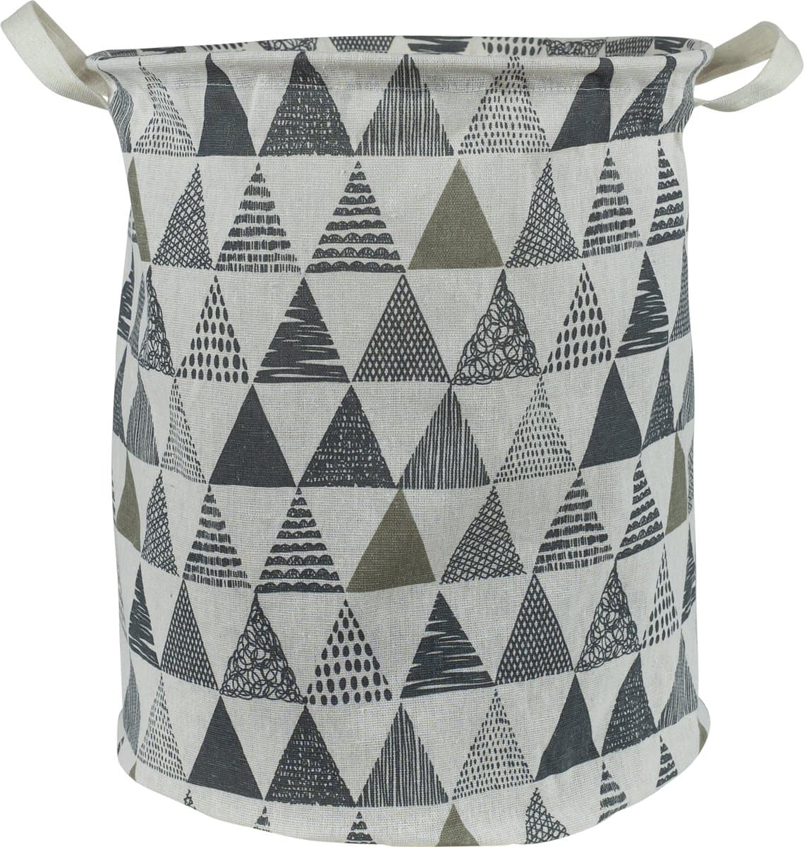 QUVIO Wasmand met handvaten - Waszak met 1 compartiment - Wassorteerder - Wasbox 36 Liter - Wasmanden - Opbergmand - Opbergmand kinderkamer - Opbergmanden - Speelgoedmand - Opvouwbaar - Rond - 33 x 37 cm (dxh) — afbeelding 1