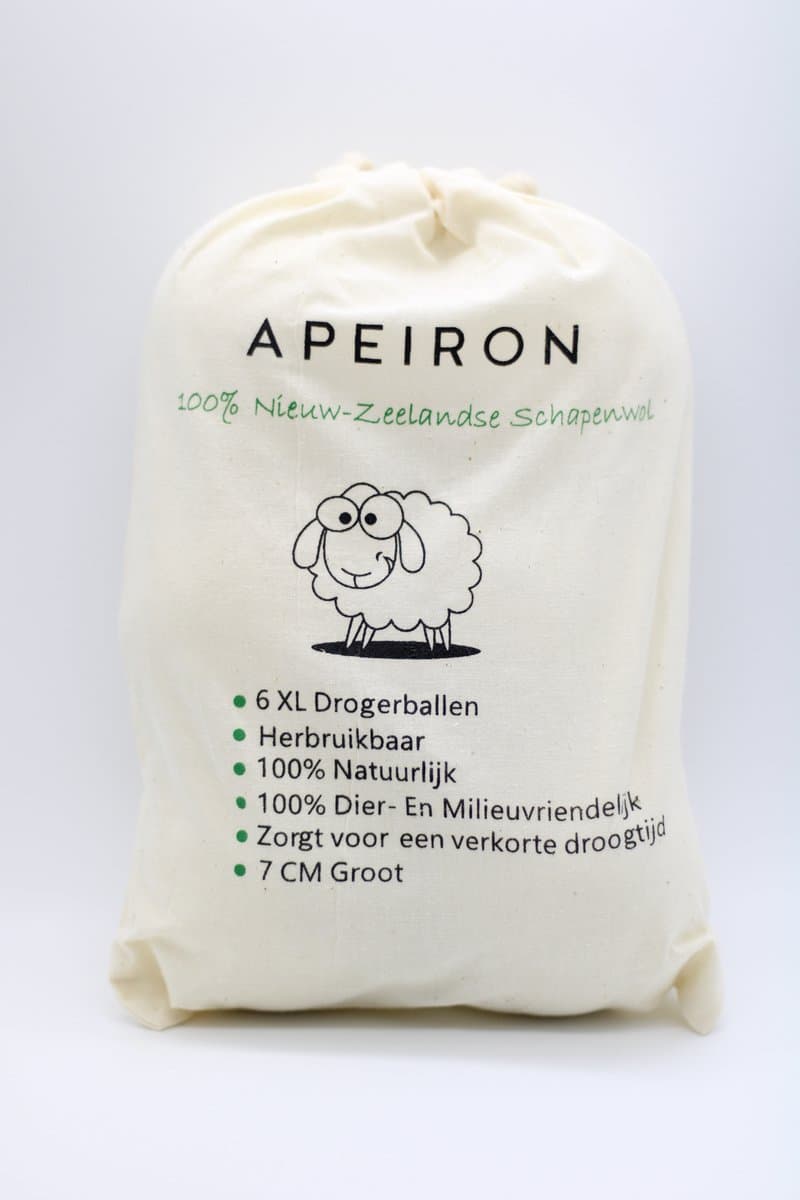 Drogerballen - Droogballen - 6 XL Wasbollen - Droger - Duurzaam - Wasmachine - Wasverzachter - Energie Besparen - Zero Waste - Schapenvacht - Wol — afbeelding 1