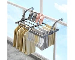 ZRNS® Droogrek Deur - Hangend Wasrek - Handdoekrek Badkamer - Ook voor Balkon of Radiator - Uittrekbaar 38-55 cm
