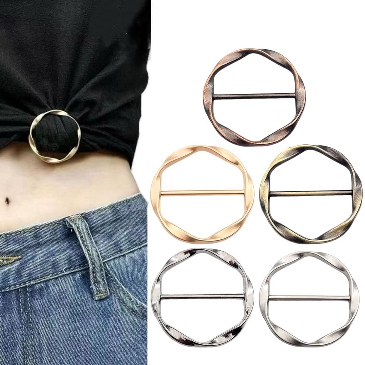 Solidchoice - Set van 4 T-shirt Clips voor Kleding en Sjaals — afbeelding 1