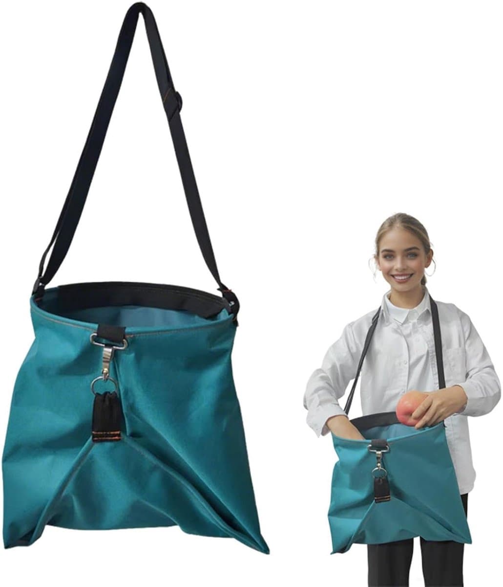 Plukschort Tuinzak - Verstelbare Tuinbroek - Fruit Verzamelen - Waterbestendig Oxford Materiaal - 40x38x28cm - Groen — afbeelding 1