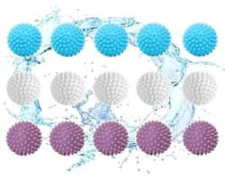 Drogerballen voor wasdroger, 15 stuks wasballen voor wasmachine, ballen voor pluizige was, wasballen voor wasmachine, drogerballen, voor droger, wasmachine (3 kleuren)