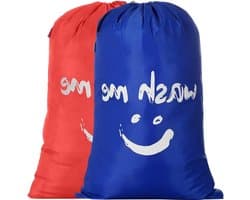 Grote Vouwbare Waszakken van 120 Liter voor Vuile Was, Duurzaam 420D Stof, Ideaal voor Thuis en Reizen, Oranje/Donkerblauw