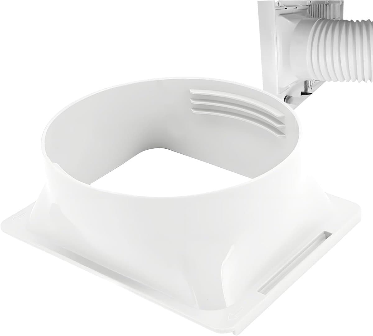 SnelShoppen - 150mm/5.9 Inch Universele Air Conditioner Afvoerslang Adapter - ABS Vierkant Naar Rond Koppelstuk - Ideaal Voor Mobiele Airco's — afbeelding 1