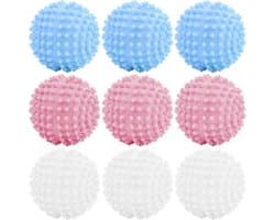 SnelShoppen - 9 stuks herbruikbare drogerballen, wasballen voor donsjacks en kleding, droogballen voor wasmachine en wasdroger, versnelt droogproces,