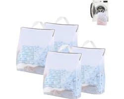 SnelShoppen - Pack van 4 Grote Wasnetten Reiswaszak met Handvat, Herbruikbare Waszak voor Ondergoed, Sokken, Zijde Shirts en Andere Kleding (50 x 60 x