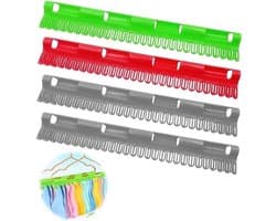 Sokken Droogrek – 4 Stuks – Winddichte Kledinghangers met Klemmen – Voor Sokken, Ondergoed, Handdoeken en Kleding – Kunststof