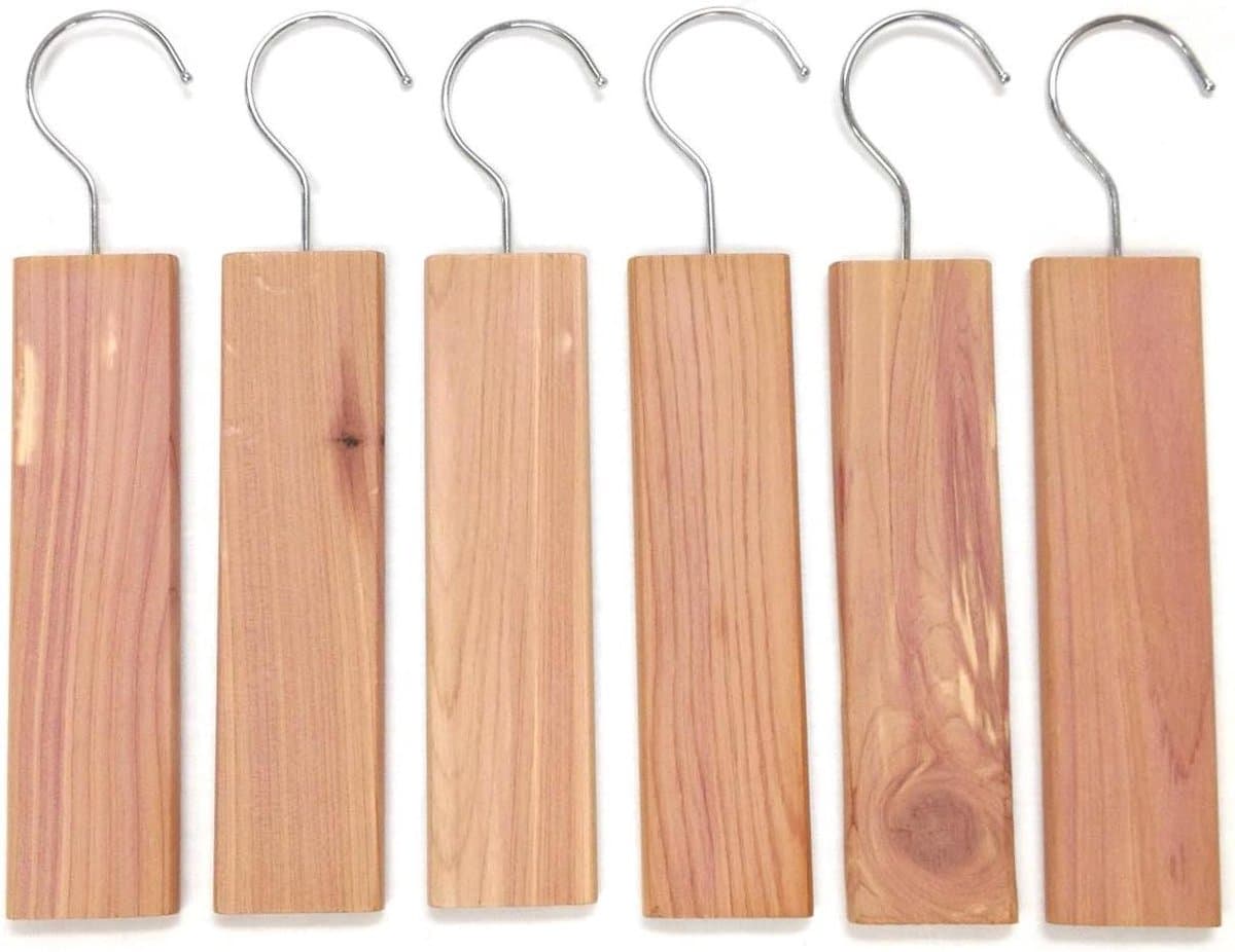 Hangblok Cederhout - Kledingbeschermer - Kleding Fris Houden - Natuurlijk Aroma - 6 Stuks - Bruin — afbeelding 1