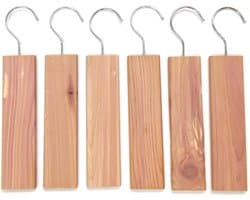 Hangblok Cederhout - Kledingbeschermer - Kleding Fris Houden - Natuurlijk Aroma - 6 Stuks - Bruin