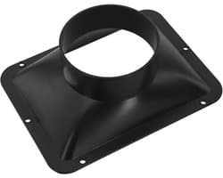 Muurflens Vent Connector ABS Kanaal Ventilator Slang Adapter voor Keuken Kap Ventilatie Binnenluchtkwaliteit Verbetering 100mm/150mm Zwart (100MM)