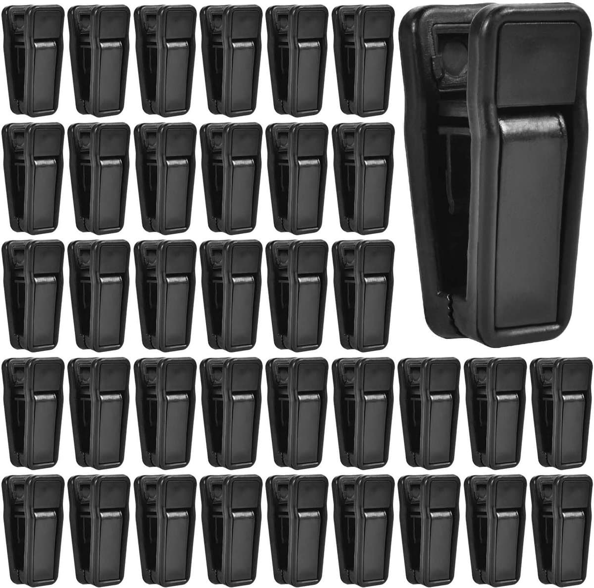 Wasknijpers Baby - Kledingklemmen Plastic - Kleding Drogen - Sterke Hechting - 40 Stuks - Zwart — afbeelding 1