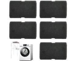 5-stuks Wasdroger filter - Droogtrommelfilters - Reserveonderdelen voor schuimfilters voor droogtrommels - Filters voor wasdrogers - Sponsfilters - Accessoires voor droogtrommelfilters - 24,4*15,5 cm - Geschikt voor Beko, Grundig, Blomberg - Zwart