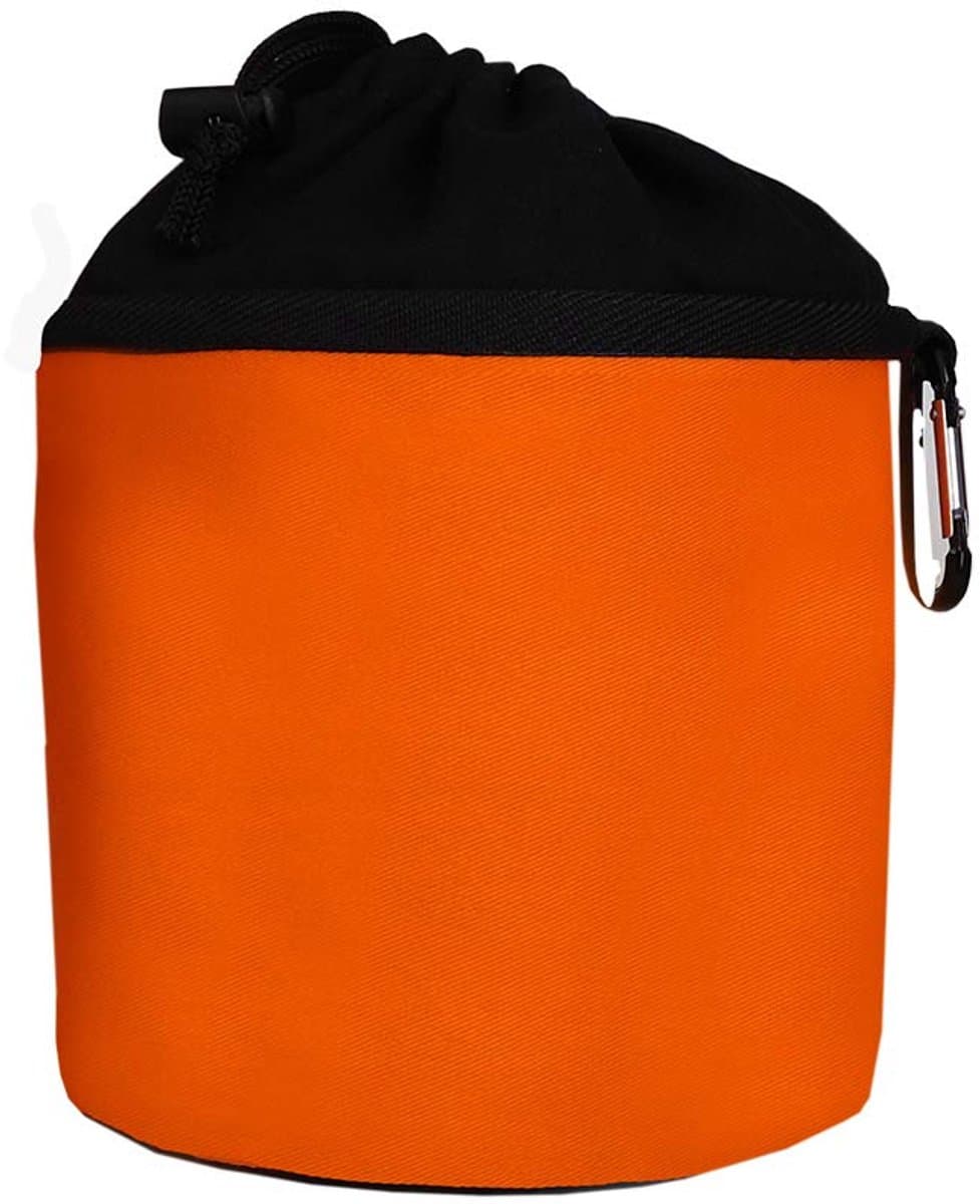 Opbergtas voor wasknijpers, met karabijnhaak om op te hangen, katoen, oranje — afbeelding 1