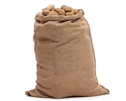 Zaklinnen aardappelzak - Springzakken racezakken - Sportdagen organiseren - Versterkte naden brede opening - 23x21x4 cm - Natuurlijk