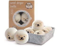 Elzusha - Wol Droogballen 6 Stuks, Natuurlijke Wol voor Sneller Drogen