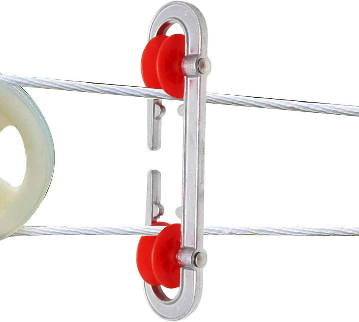 Waslijnrol - Waslijnspanner Katrol - Was ophangen - Voorkomt klitten - 18.5 cm - Aluminium — afbeelding 1