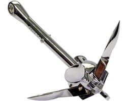Paraplu Anker - Boot Anker - Watersport Stabiliteit - Roestvrij Staal 316 - 4 KG - Zilverkleurig