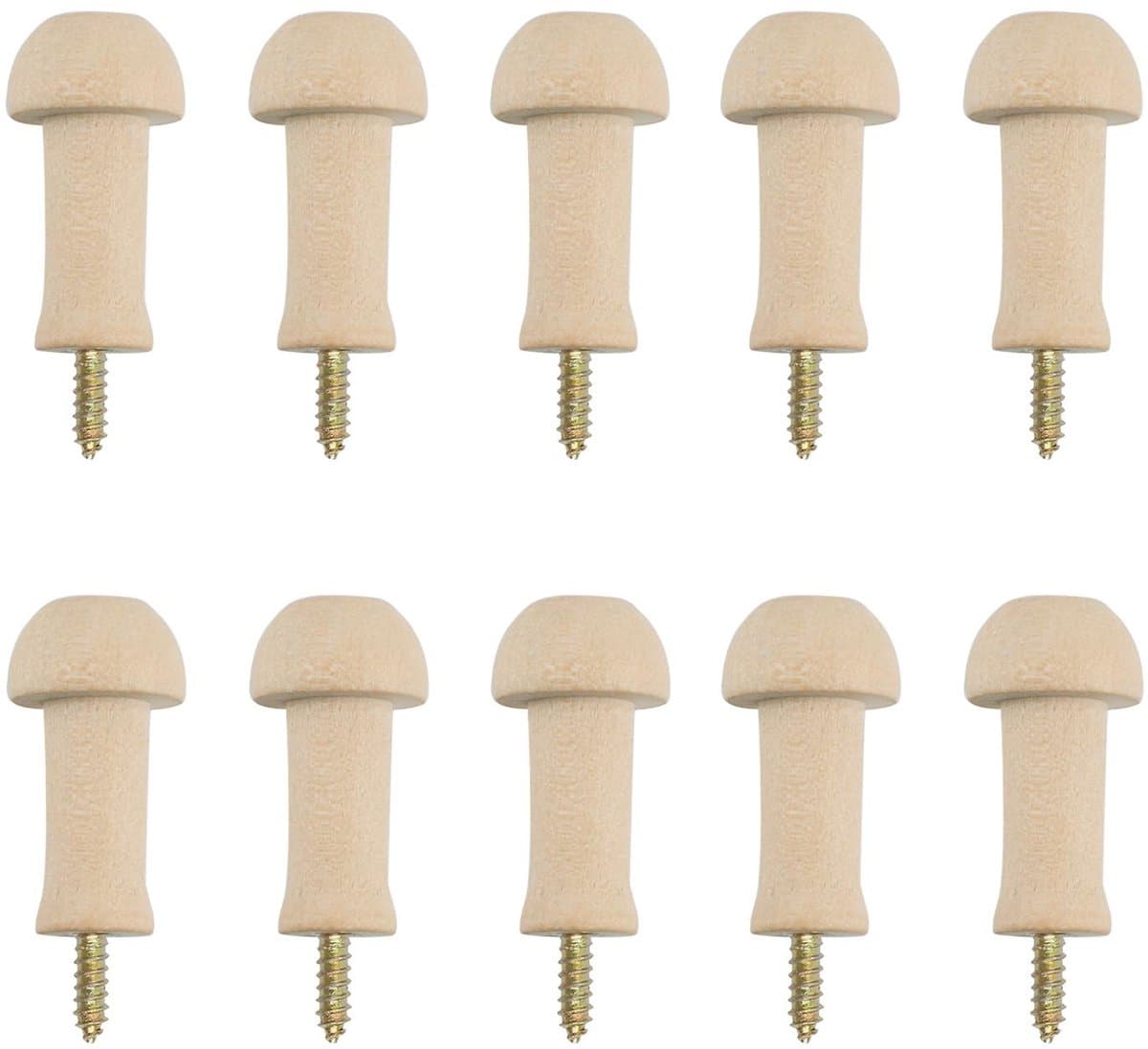 Dailygoods- Houten Shaker Peg - 10 Stuks - Duurzaam - Herbruikbaar - Voor Kleding/Hoezen - Ideaal voor Thuis/Office - Wandhaak — afbeelding 1