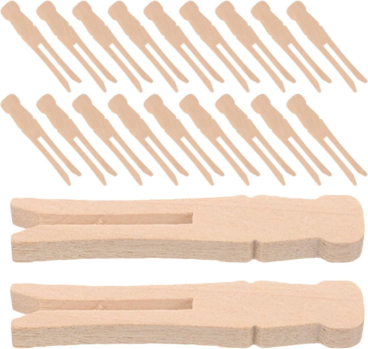 Houten Wasknijpers - Kleine Knijpers - Wasgoed Ophangen - Gladgeschuurd Ontwerp - 25 Stuks - Beige — afbeelding 1