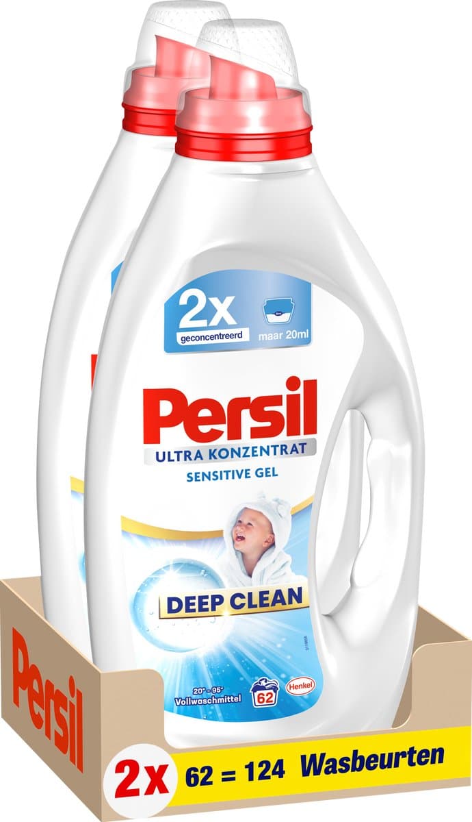 Persil Ultra Concentrated Sensitive Wasmiddel | 2 x 62 wasbeurten | Voordeelverpakking — afbeelding 1