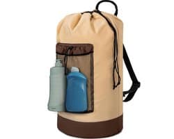 Grote Waszak van 90 Liter, Waterdicht en Vouwbaar, Ideaal voor Kleding, Studenten en Huishoudens, Lichtgrijs en Donkergrijs