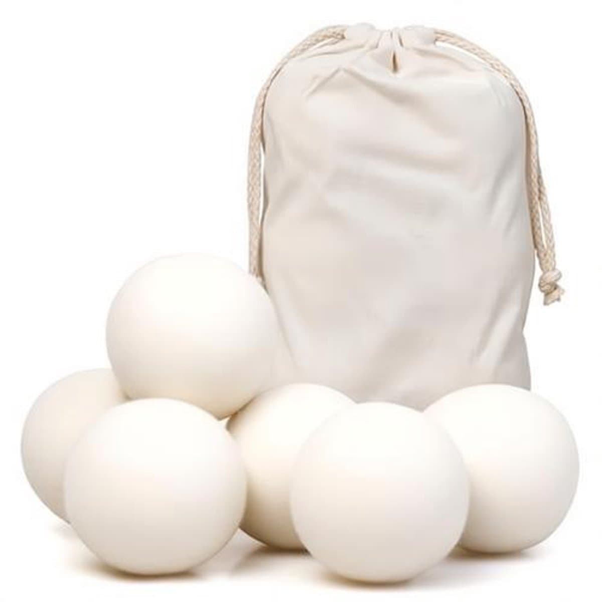 6 Wasdrogerballen - 100% Schapenwol - Met opbergzak — afbeelding 1