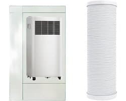 Airco Afvoerslang - Flexibele PVC Buizen - Mobiele Airco - Met Klemring - 13cm 1.5m - Wit