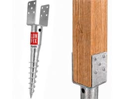LUN FIX - Paalsteun U - 70x70 mm - grondanker voor inschroeven 685 mm - 1 stuk