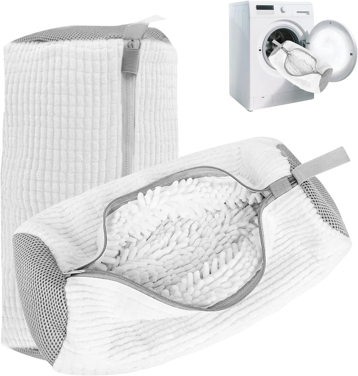 SnelShoppen - Shoe Washing Bag 2 Stuks - Wasmachine Schoenwaszak - Herbruikbare Waszak voor Schoenen met Rits - Bescherming tegen Schade en Kleuroverd — afbeelding 1