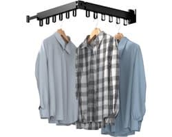 ZRNS® Wasrek Hangend - Droogrek - Voor Deur Radiator of Balkon - Inklapbaar - Zwart