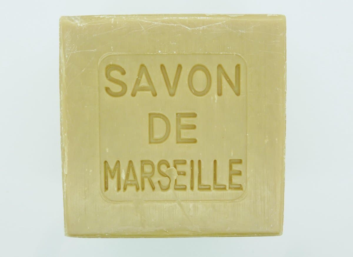 Witte Marseillezeep (Savon de Marseille) - 400 gram (zonder palmolie en plasticvrij verpakt) - Marseille zeep blank voor de hand- en machinewas - vegan - dierproefvrij - zonder chemische toevoegingen — afbeelding 1
