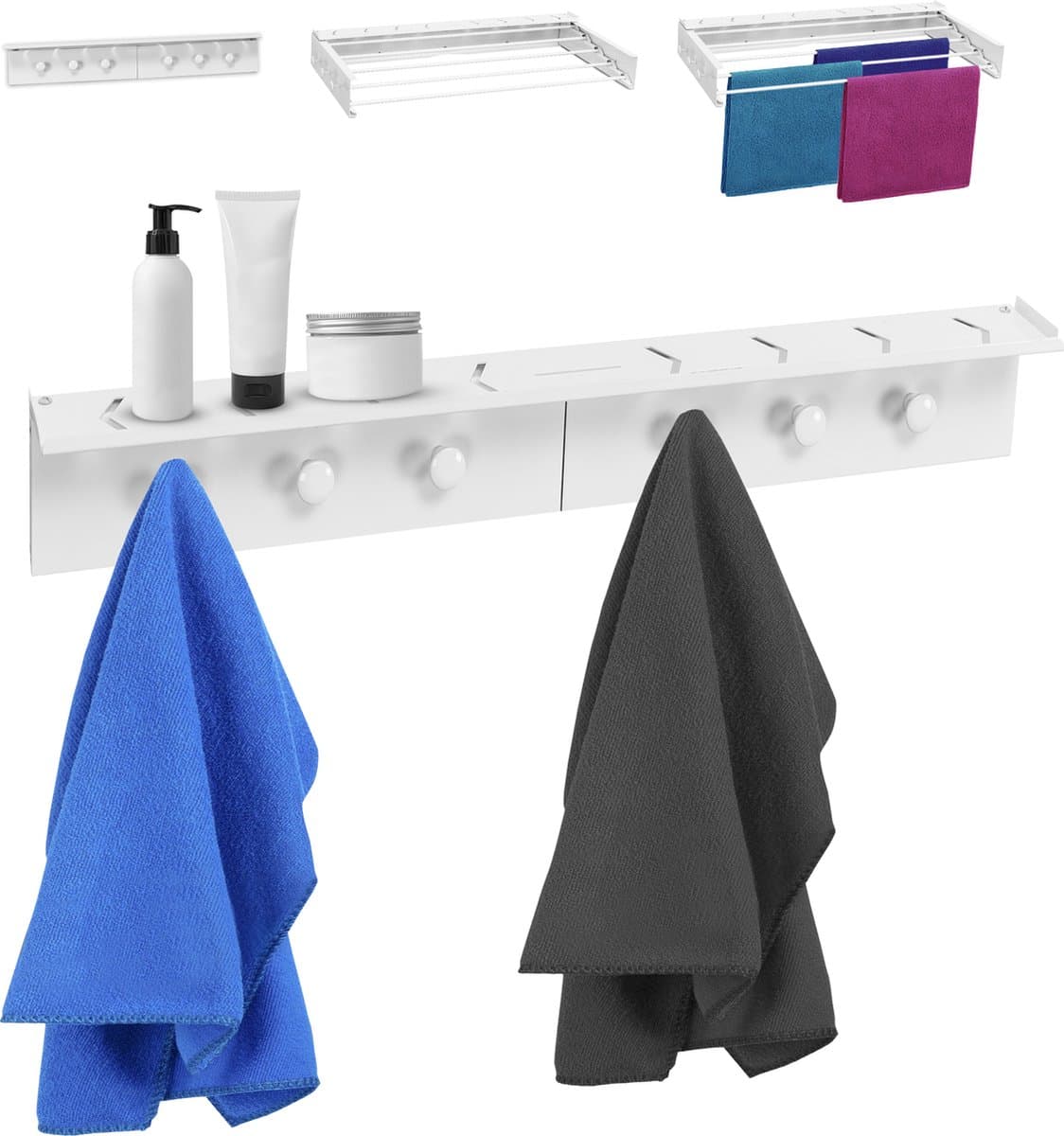 My Green Deal - Wanddroogrek Inklapbaar - Wasrek Hangend Trapgat - Hangdrookrek - Drying Rack Laundry — afbeelding 1