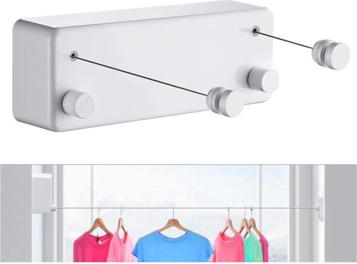 DD Droogrek Muur - Droogrek wand - Wasrek Muur - 2 Lijnen - Wit — afbeelding 1