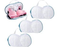 3x Bh Waszakken - Bh Wasnetje Voor Wasgoed - Anti-Vervorming - Waszakje Lingerie - Premium Lingerie Waszakje - 19x35cm - Met Rits - Waszak Bh - Delicaat Wasgoed - Waszak - Wasgoed - Waszakje Laundry Bag - Wasnet - Wasmachine - Geschikt Voor A-C-cup — afbeelding 1
