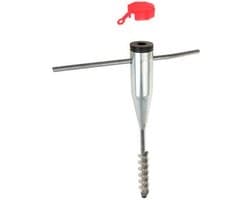 Droogmolenhouder/droogmolenboor - zilver - metaal - H58 cm - droogmolenstandaard