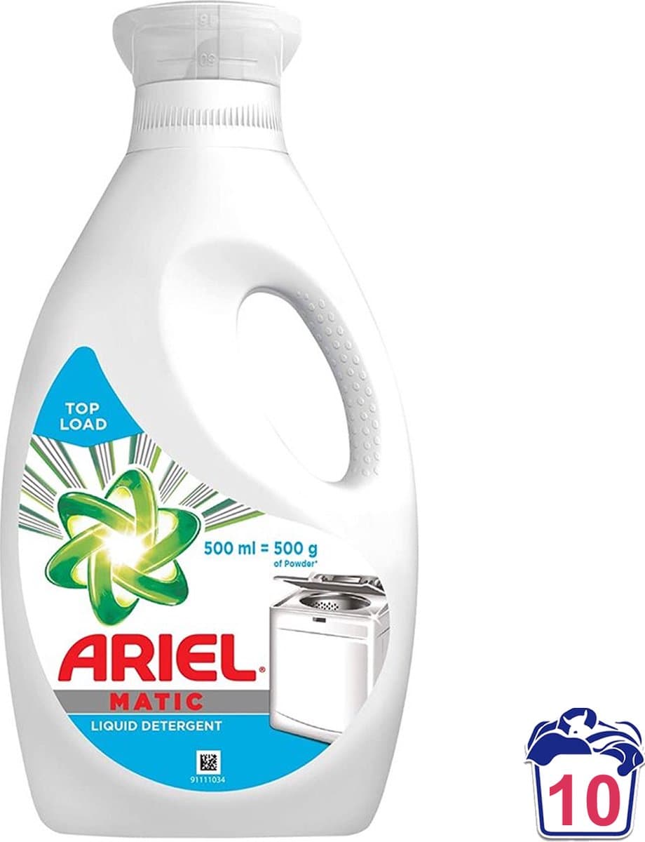 Ariel - MATIC - Top Load - Vloeibare Wasmiddel - 10 Wasbeurten - 500ml — afbeelding 1