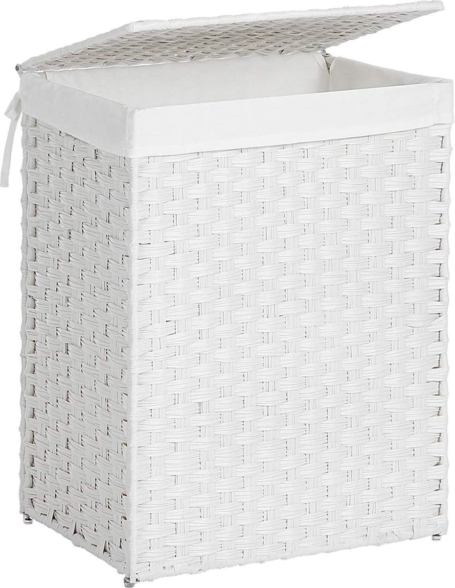Nancy's Wasmand - Wassorteerder - Handgevlochten - 110L Wit — afbeelding 1