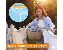 Clothesline 50m with steel core - extra strong and extra long