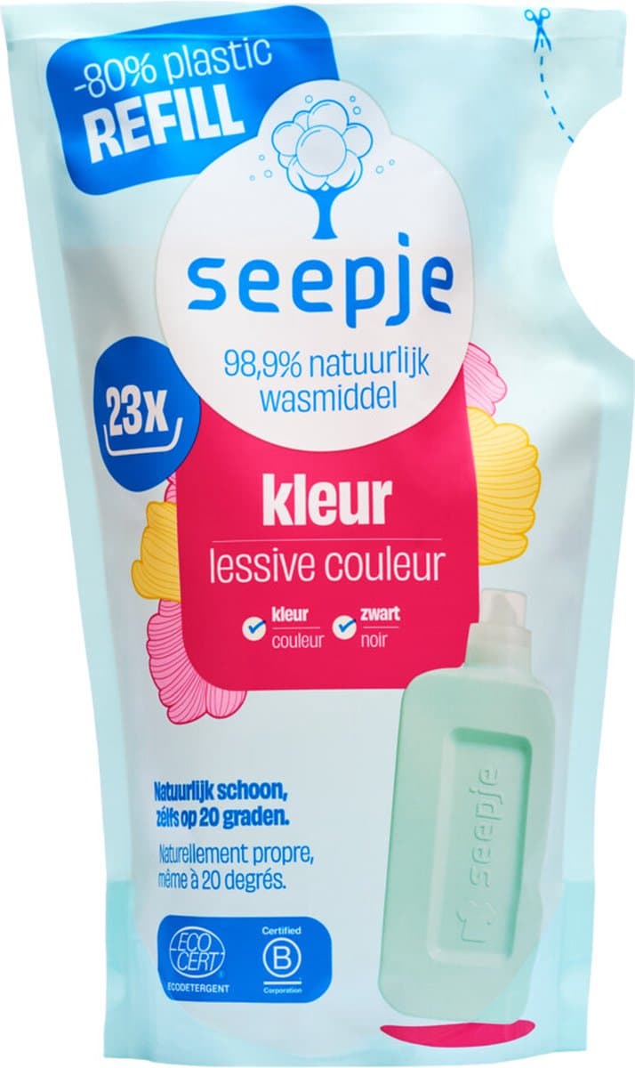 Seepje Wasmiddel Navulling - Kleur - Magische Magnolia 1L - 23 Wasbeurten — afbeelding 1